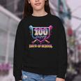 100 Drippy Days Of School Baseball For Boy Kids Youth Crewneck Sweatshirt