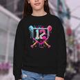 12th Birthday Boys Baseball Ice Cream Drip Boys Baseball Youth Crewneck Sweatshirt 12th Birthday Boys Baseball Ice Cream Drip Boys Baseball Youth Crewneck Sweatshirt