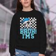 5th Birthday Dabbing Baseball Boys Bruh I'm 5 Year Old Youth Crewneck Sweatshirt