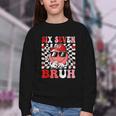 6 7 Bruh Six Seven Valentine Heart Baseball Youth Crewneck Sweatshirt 6 7 Bruh Six Seven Valentine Heart Baseball Youth Crewneck Sweatshirt