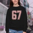6 7 Number 67 Baseball Meme Tee For Women Youth Crewneck Sweatshirt 6 7 Number 67 Baseball Meme Tee For Women Youth Crewneck Sweatshirt