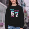 Now Im 6 Next Year I'Ll Be 7 Baseball Ice Cream Drip 67 Meme Youth Crewneck Sweatshirt