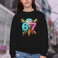 67 Baseball Ice Cream Drip Kids Youth Crewneck Sweatshirt