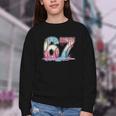 67 Baseball Ice Cream Drip Meme Six Seven Gen Alpha Youth Crewneck Sweatshirt