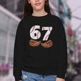 67 Trend Baseball Glove Number Style Youth Crewneck Sweatshirt