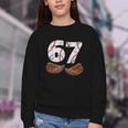 67 Trend Baseball Six Seven Number For Boys Men Youth Crewneck Sweatshirt