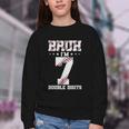 7th Birthday Baseball Bruh I'm 7 Double Digits 7 Years Old Youth Crewneck Sweatshirt 7th Birthday Baseball Bruh I'm 7 Double Digits 7 Years Old Youth Crewneck Sweatshirt