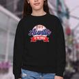 Auntie Rookie Of Year 1st Birthday Baseball Theme Matching Youth Crewneck Sweatshirt Auntie Rookie Of Year 1st Birthday Baseball Theme Matching Youth Crewneck Sweatshirt