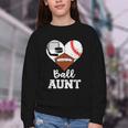Ball Aunt Heart Football Baseball Hockey Game Day Youth Crewneck Sweatshirt Ball Aunt Heart Football Baseball Hockey Game Day Youth Crewneck Sweatshirt