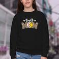Ball Mom Leopard Baseball Softball Player Mom Youth Crewneck Sweatshirt Ball Mom Leopard Baseball Softball Player Mom Youth Crewneck Sweatshirt