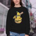 Banana Baseball Fruit Youth Crewneck Sweatshirt Banana Baseball Fruit Youth Crewneck Sweatshirt