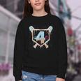 Baseball 4 Year Old Ice Cream Drip 4th Birthday Boy Number 4 Youth Crewneck Sweatshirt Baseball 4 Year Old Ice Cream Drip 4th Birthday Boy Number 4 Youth Crewneck Sweatshirt