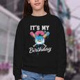 Baseball 6 Year Old Ice Cream Drip 6th Birthday Boy Number 6 Youth Crewneck Sweatshirt Baseball 6 Year Old Ice Cream Drip 6th Birthday Boy Number 6 Youth Crewneck Sweatshirt