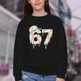 Baseball 67 Drip Six Seven Baseball Dripping Boys Kids Youth Crewneck Sweatshirt