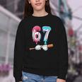 Baseball 67 Ice Cream Drip Six Seven Boys Youth Crewneck Sweatshirt