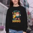 Baseball Banana Sports Drip Art For Kids Youth Crewneck Sweatshirt