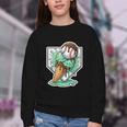 Baseball Boys Ice Cream Drip Baseball Boys Youth Mint Choco Youth Crewneck Sweatshirt