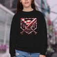 Baseball Candy Cane Christmas Baseball Ice Cream Drip Boys Youth Crewneck Sweatshirt