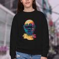 Baseball Catcher Mask Ice Cream Dripping Baseball Fan Boys Youth Crewneck Sweatshirt Baseball Catcher Mask Ice Cream Dripping Baseball Fan Boys Youth Crewneck Sweatshirt