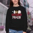 Baseball Catcher Papaw Proud Papaw Of A Baseball Catcher Youth Crewneck Sweatshirt