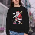 Baseball Christmas Santa Claus Batter Baseball Drip Youth Crewneck Sweatshirt Baseball Christmas Santa Claus Batter Baseball Drip Youth Crewneck Sweatshirt