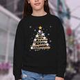 Baseball Christmas Tree Light Xmas Baseball Boys Kids Youth Crewneck Sweatshirt