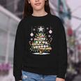 Baseball Christmas Tree Lights Youth Crewneck Sweatshirt Baseball Christmas Tree Lights Youth Crewneck Sweatshirt