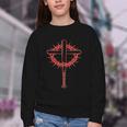 Baseball Cross Bats Pitcher Jesus Faith Youth Crewneck Sweatshirt Baseball Cross Bats Pitcher Jesus Faith Youth Crewneck Sweatshirt