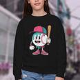 Baseball Drip Boys Ice Cream Youth Youth Crewneck Sweatshirt