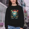 Baseball Drip Boys Youth Santa Christmas Baseball Youth Crewneck Sweatshirt