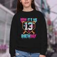 Baseball Drip Bruh It's My 13th Birthday Boy Ice Cream Drip Youth Crewneck Sweatshirt Baseball Drip Bruh It's My 13th Birthday Boy Ice Cream Drip Youth Crewneck Sweatshirt