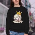 Baseball Drip Ice Cream Crown Melt Graphic Youth Crewneck Sweatshirt Baseball Drip Ice Cream Crown Melt Graphic Youth Crewneck Sweatshirt