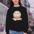 Baseball Drip Ice Cream Melting Illustration Youth Crewneck Sweatshirt