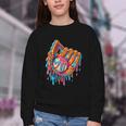Baseball Drip Ice Cream Sprinkles Baseball Glove For Boys Youth Crewneck Sweatshirt