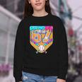 Baseball Drip Number 67 Ice Cream Home Plate Drip Youth Crewneck Sweatshirt