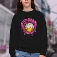 Baseball Drip Pink Glove Respect The Drip Youth Boys Girls Youth Crewneck Sweatshirt Baseball Drip Pink Glove Respect The Drip Youth Boys Girls Youth Crewneck Sweatshirt