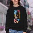 Baseball Drip USA Flag 67 Player 67th Birthday Ice Cream 67 Youth Crewneck Sweatshirt Baseball Drip USA Flag 67 Player 67th Birthday Ice Cream 67 Youth Crewneck Sweatshirt