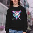 Baseball Dripping 67 Home Plate Six Seven Boy Kids Sports Youth Crewneck Sweatshirt Baseball Dripping 67 Home Plate Six Seven Boy Kids Sports Youth Crewneck Sweatshirt