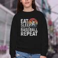 Baseball Fan Vintage Retro Eat Sleep Baseball Repeat Youth Crewneck Sweatshirt Baseball Fan Vintage Retro Eat Sleep Baseball Repeat Youth Crewneck Sweatshirt