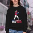 Make Baseball Great Again Donald Trump Baseball Youth Crewneck Sweatshirt