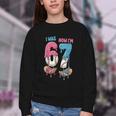 Baseball Ice Cream I Was 6 Now I'm 7 67 Birthday Boy Youth Crewneck Sweatshirt Baseball Ice Cream I Was 6 Now I'm 7 67 Birthday Boy Youth Crewneck Sweatshirt