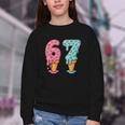 Baseball Ice Cream Drip 6 7 Kids 67 Birthday Youth Crewneck Sweatshirt Baseball Ice Cream Drip 6 7 Kids 67 Birthday Youth Crewneck Sweatshirt