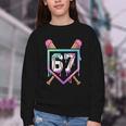 Baseball Ice Cream Drip 67 Player Dabbing Six Seven Boys Youth Crewneck Sweatshirt