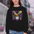 Baseball Ice Cream Drip Boys Mardi Gras Carnival Party Mask Youth Crewneck Sweatshirt Baseball Ice Cream Drip Boys Mardi Gras Carnival Party Mask Youth Crewneck Sweatshirt