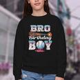 Baseball Ice Cream Drip Bro Of The Birthday Boy Youth Crewneck Sweatshirt