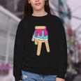 Baseball Ice Cream Drip Home Plate Glove Respect Drip 2 Side Youth Crewneck Sweatshirt Baseball Ice Cream Drip Home Plate Glove Respect Drip 2 Side Youth Crewneck Sweatshirt