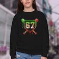 Baseball Ice Cream Drip Number 67 Player 6 7 Christmas Pjs Youth Crewneck Sweatshirt Baseball Ice Cream Drip Number 67 Player 6 7 Christmas Pjs Youth Crewneck Sweatshirt