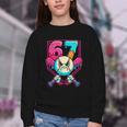 Baseball Ice Cream Drip Number 67 Six Seven Meme 67 Youth Crewneck Sweatshirt Baseball Ice Cream Drip Number 67 Six Seven Meme 67 Youth Crewneck Sweatshirt
