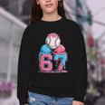 Baseball Ice Cream Drip Six Seven Gen Alpha Meme 67 Youth Crewneck Sweatshirt