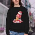 Baseball Ice Cream Drip Youth Strawberry Baseball Red Youth Crewneck Sweatshirt Baseball Ice Cream Drip Youth Strawberry Baseball Red Youth Crewneck Sweatshirt